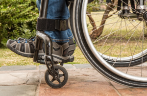 a wheelchair